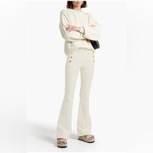 10 Crosby Derek Lam Sailor-Button Flare Pants size 4